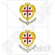 Région regione Sardaigne  drapeau sardaigne sarde italie italia 7 6 cm 75 mm en vinyle Bumper Stickers  Stickers x2 - B01D4M75FS
